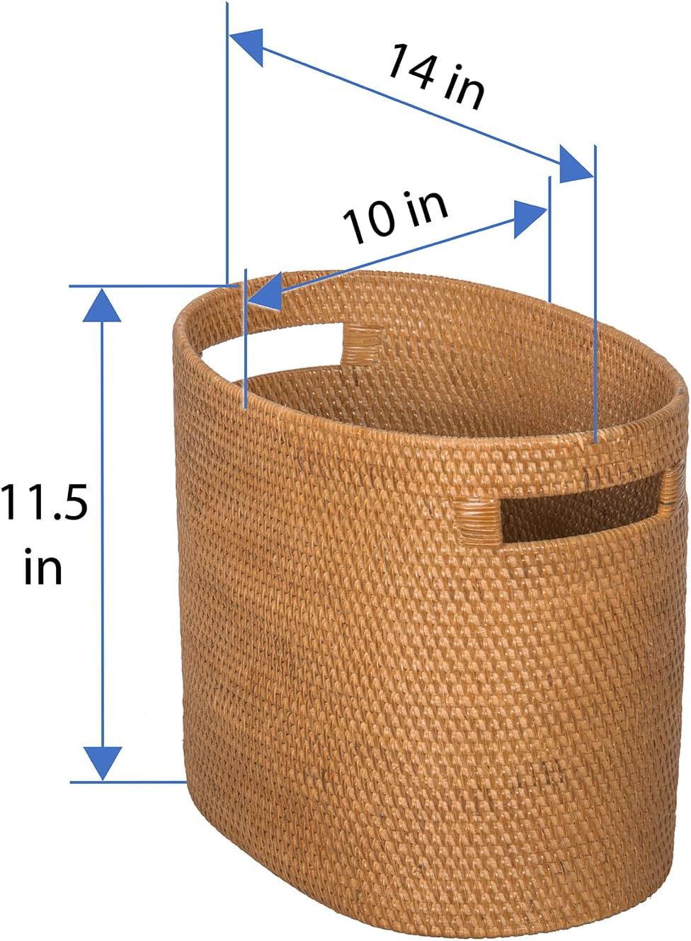 KOUBOO Laguna Rattan Magazine Rack – Stylish Woven Basket for Organizer Books