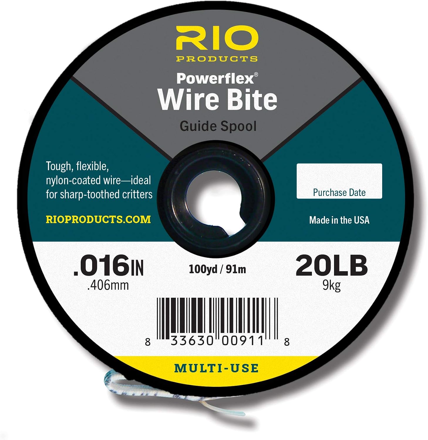 RIO Products Powerflex Wire Bite Tippet - Flexible Wire Fly Fishing Tippet - Designed for Sharp-Toothed Fish Including Pike, Musky, Barracuda, and Bluefish