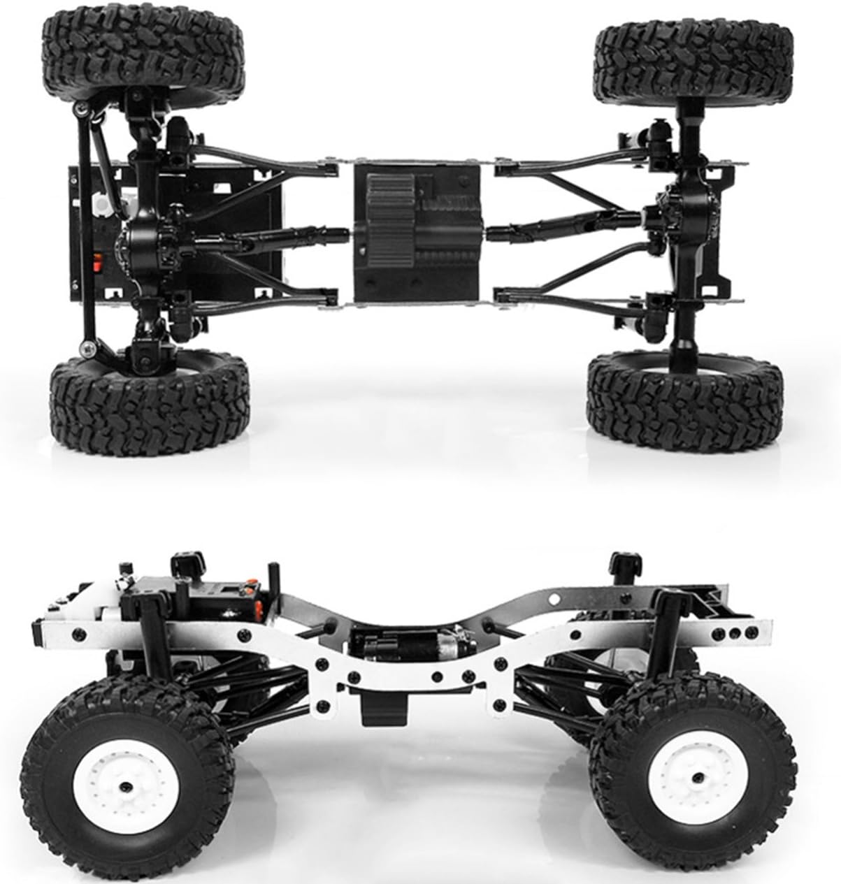 RC Rock Crawler WPL C24 RTR 1/16 Pickup Trucks Blue with LED Lights 2.4Ghz 4x4 Off-Road RC Semi Trucks All Terrain Car