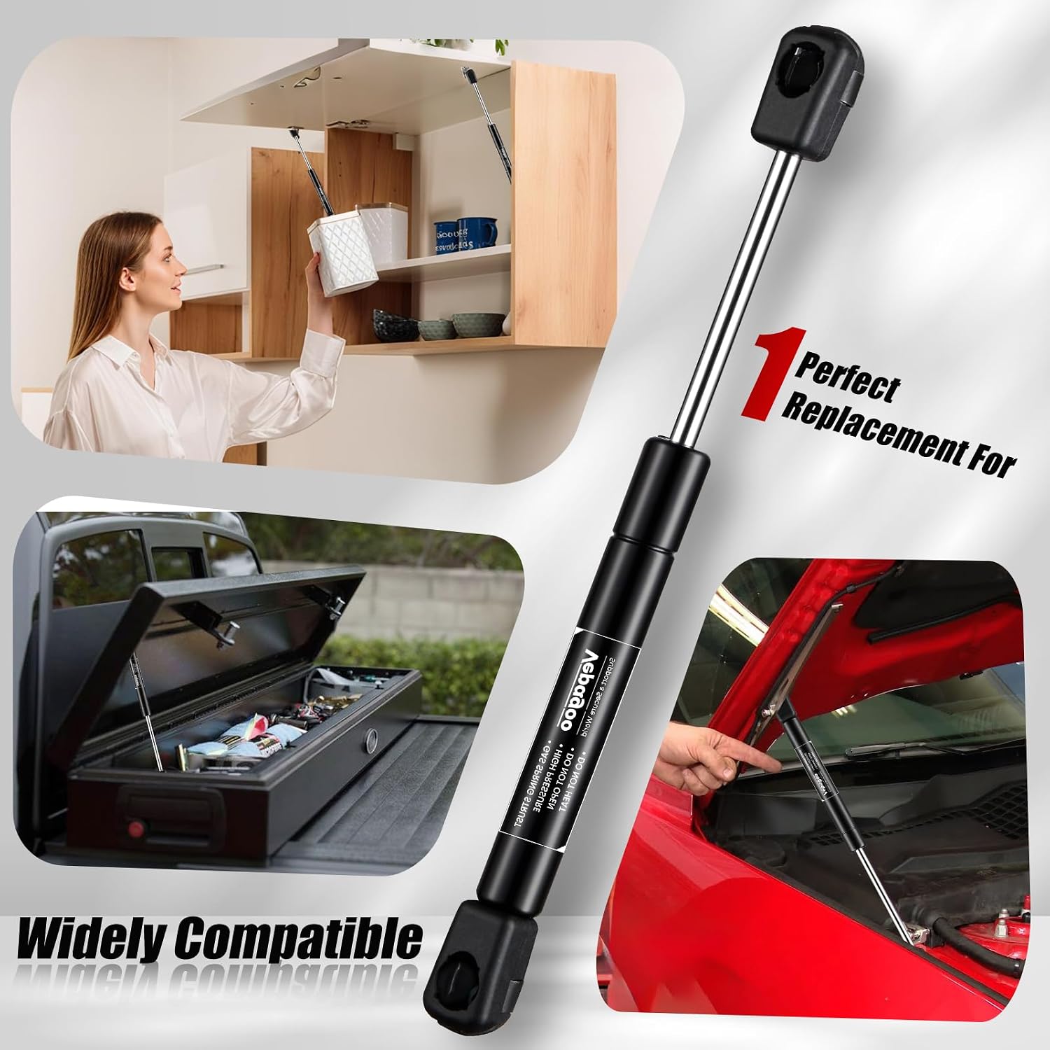 Vepagoo ML99-45 10 inch 45 lb Gas Struts for Truck Tool Box Lid, 2Pcs