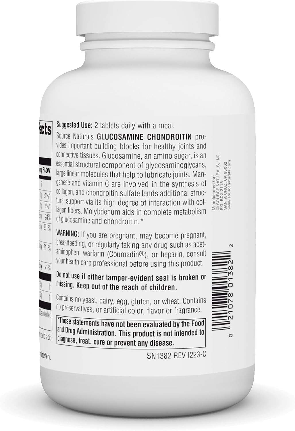 Source Naturals Extra Strength Glucosamine Chondroitin, 120 Tablets | Promotes Healthy Joints*