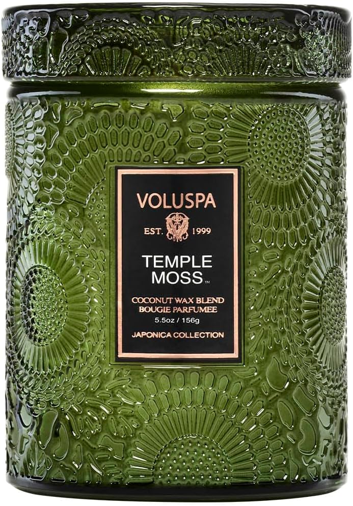 Voluspa Baltic Amber, Small Candle Jar, 5.5 oz, 50 Hour Burn Time, Coconut Wax for Clean Burning, Handcrafted in the USA