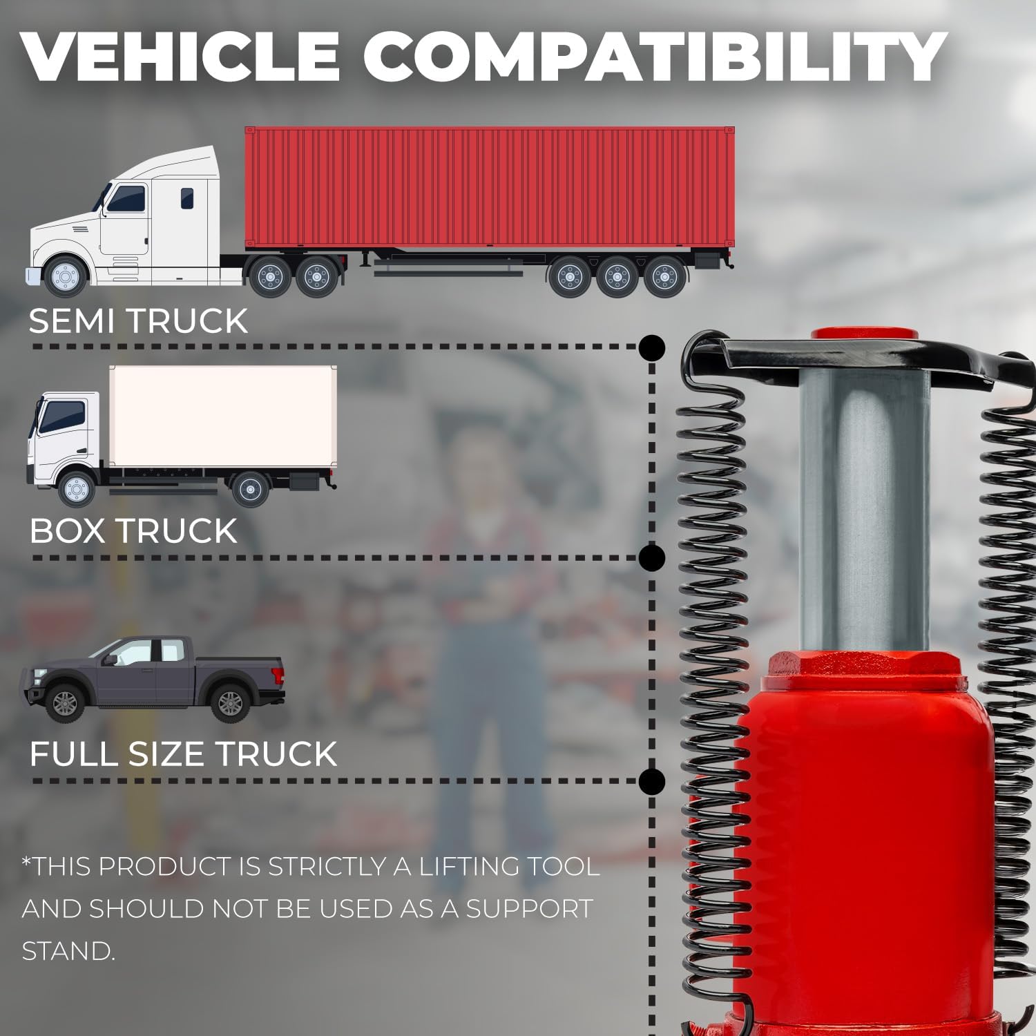 Stark USA 12-Ton (24,000 LBS) Capacity Air/Hydraulic Bottle Jack Low Profile Bottle Jack Lift Auto Repair Automobile Truck SUV Car Lift with Handle