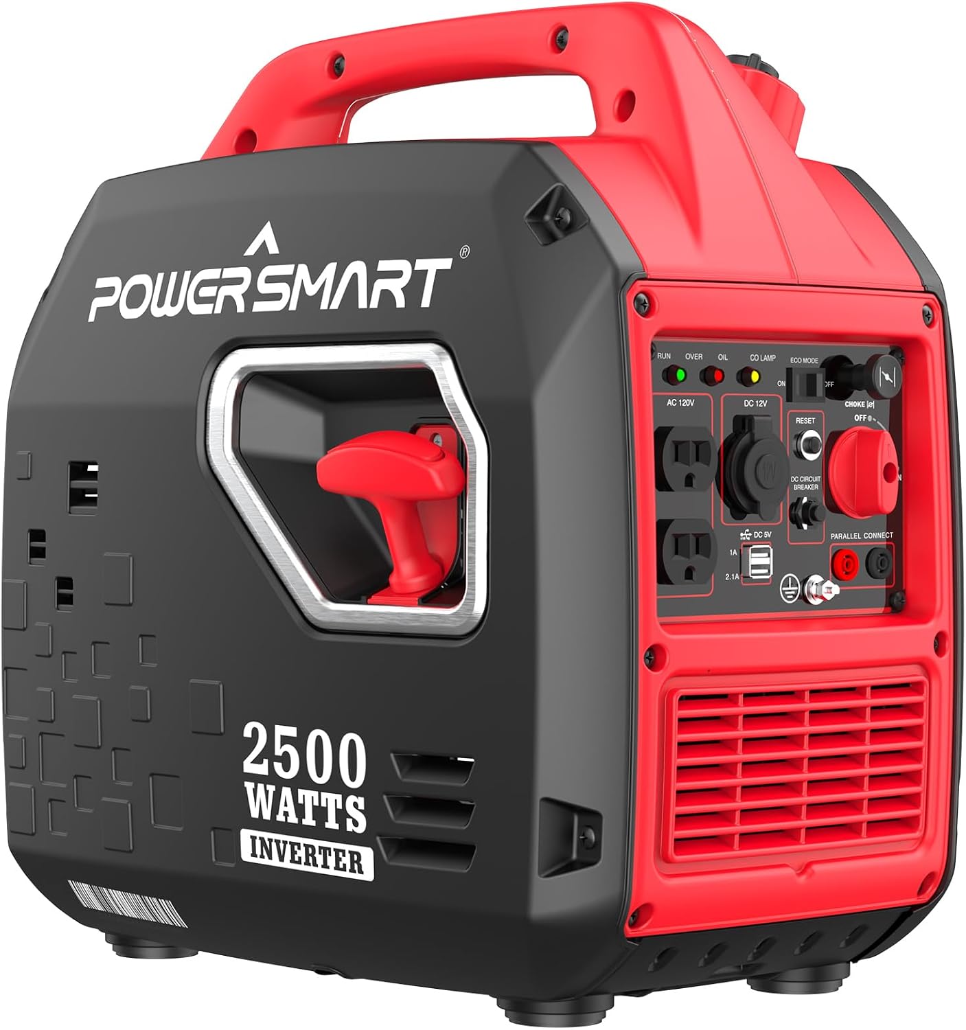 PowerSmart 4800W Portable Inverter Generator,Parallel Ready&Electric Start Super Quite Gas Powered,RV Ready with 30A Outlet, EPA & CARB Compliant for Home Backup, Camping,Portable Power Station