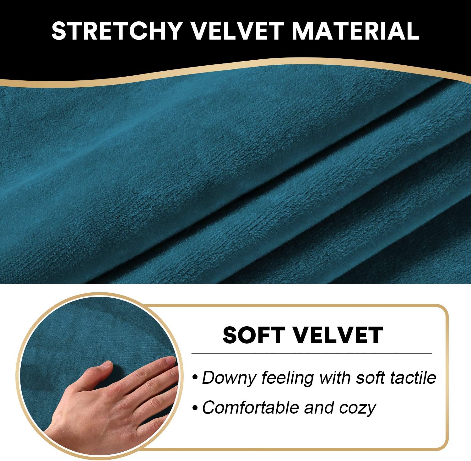 PrinceDeco Recliner Chair Cover Velvet Stretch Recliner Couch Covers 4-Pieces Style Recliner Chair Covers Recliner Cover for Reclining Chair