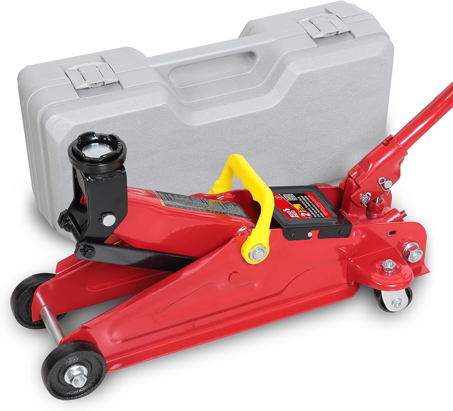 BIG RED AT84007R Torin Hydraulic Low Profile Service/Floor Jack with Dual Piston Quick Lift Pump, 4 Ton (8,000 lb) Capacity, Red