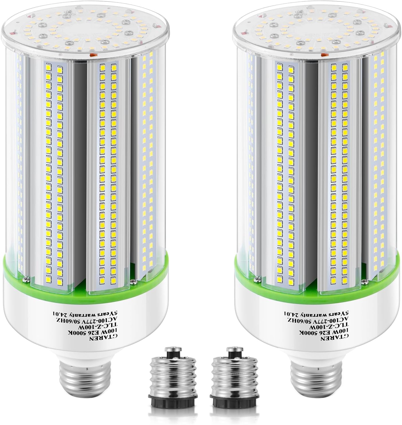GTAREN 2-Pack 50w Corn LED Light Bulb, E26/E39 led Bulbs, 120-277v 5000k