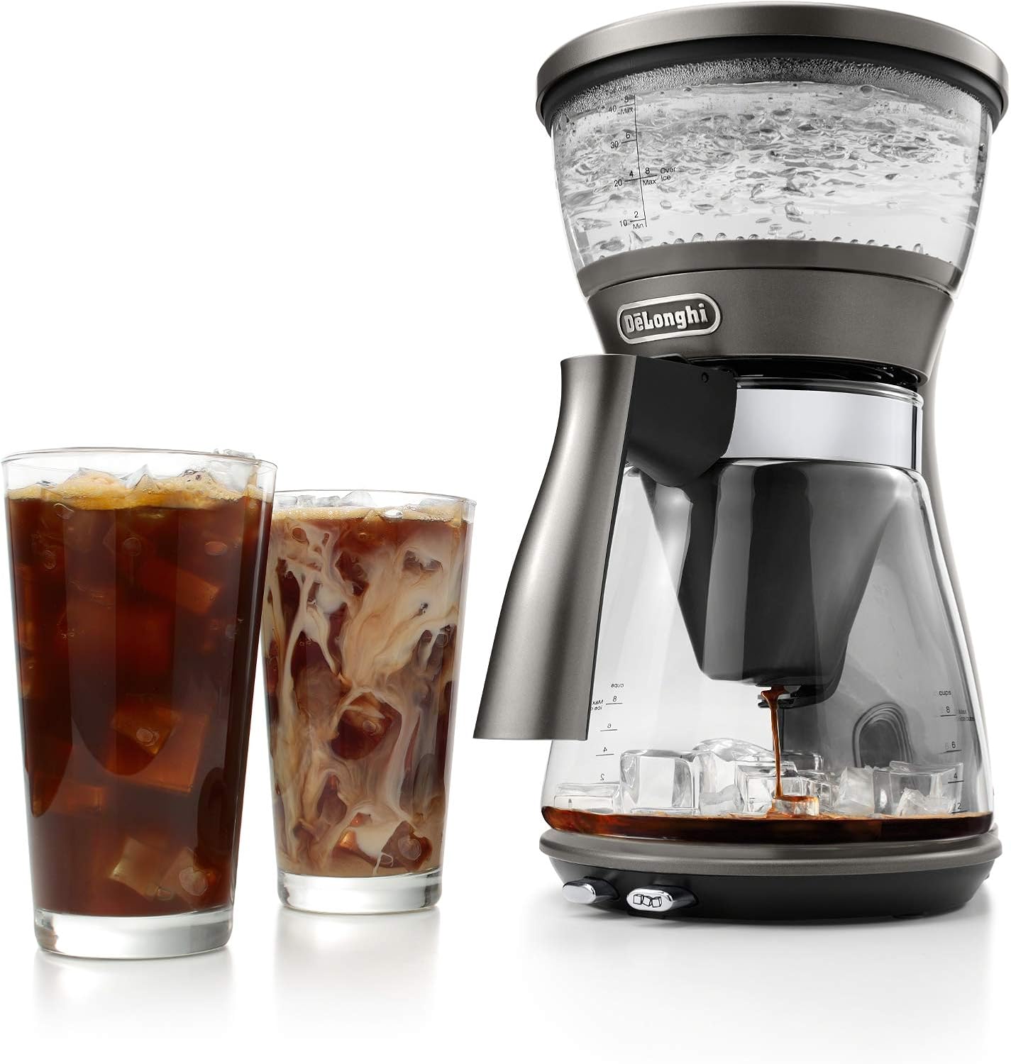 De'Longhi 3-in-1 Specialty Coffee Brewer, IcedCoffee Maker (Bold Cold Brew), Gourmet Pour Over, Premium Drip, SCA GoldenCup Certified, Glass Carafe