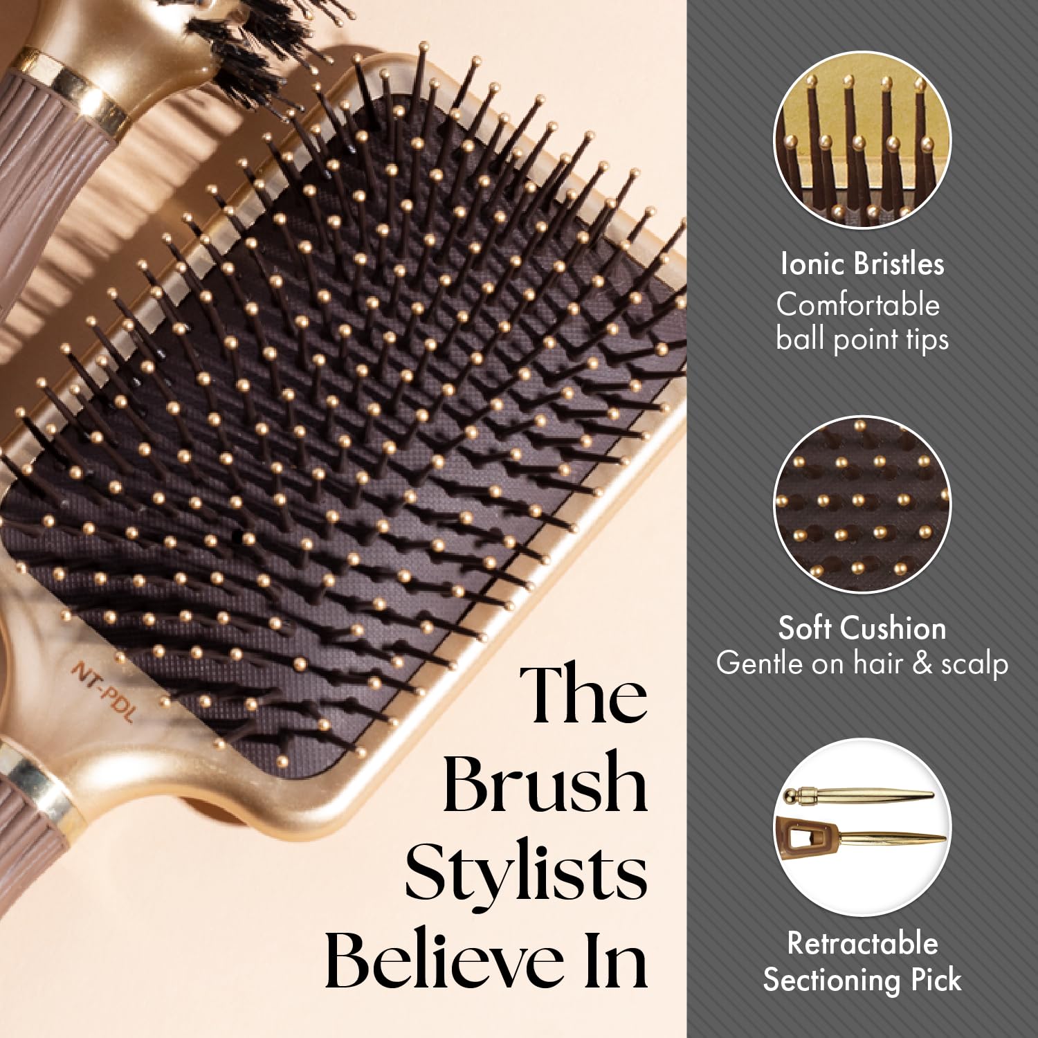 Olivia Garden Ceramic + Ion Nano Thermic Styler Hair Brush