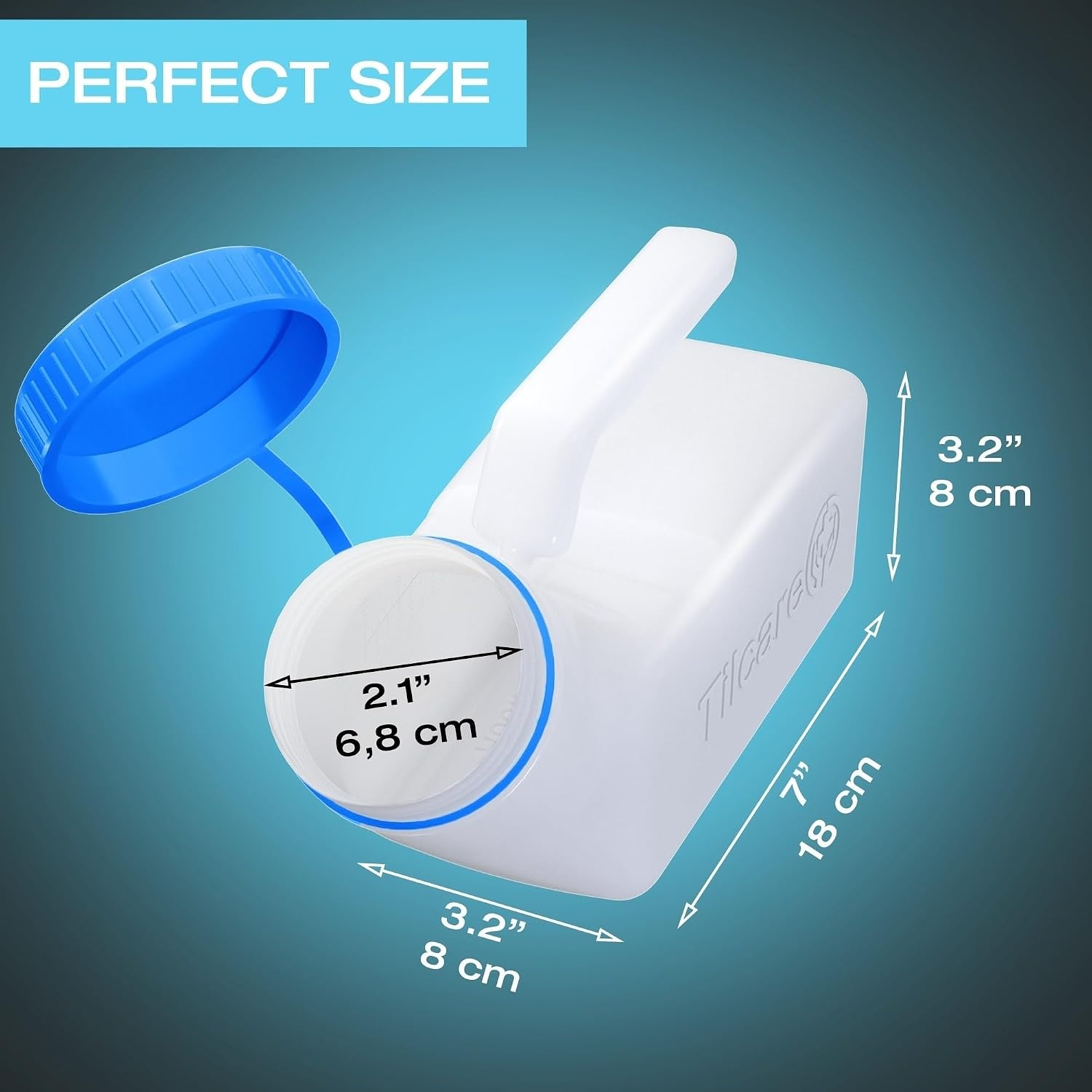 Urinals for Men Spill Proof with Glow-in-The-Dark Lid: 32oz Pee Bottle