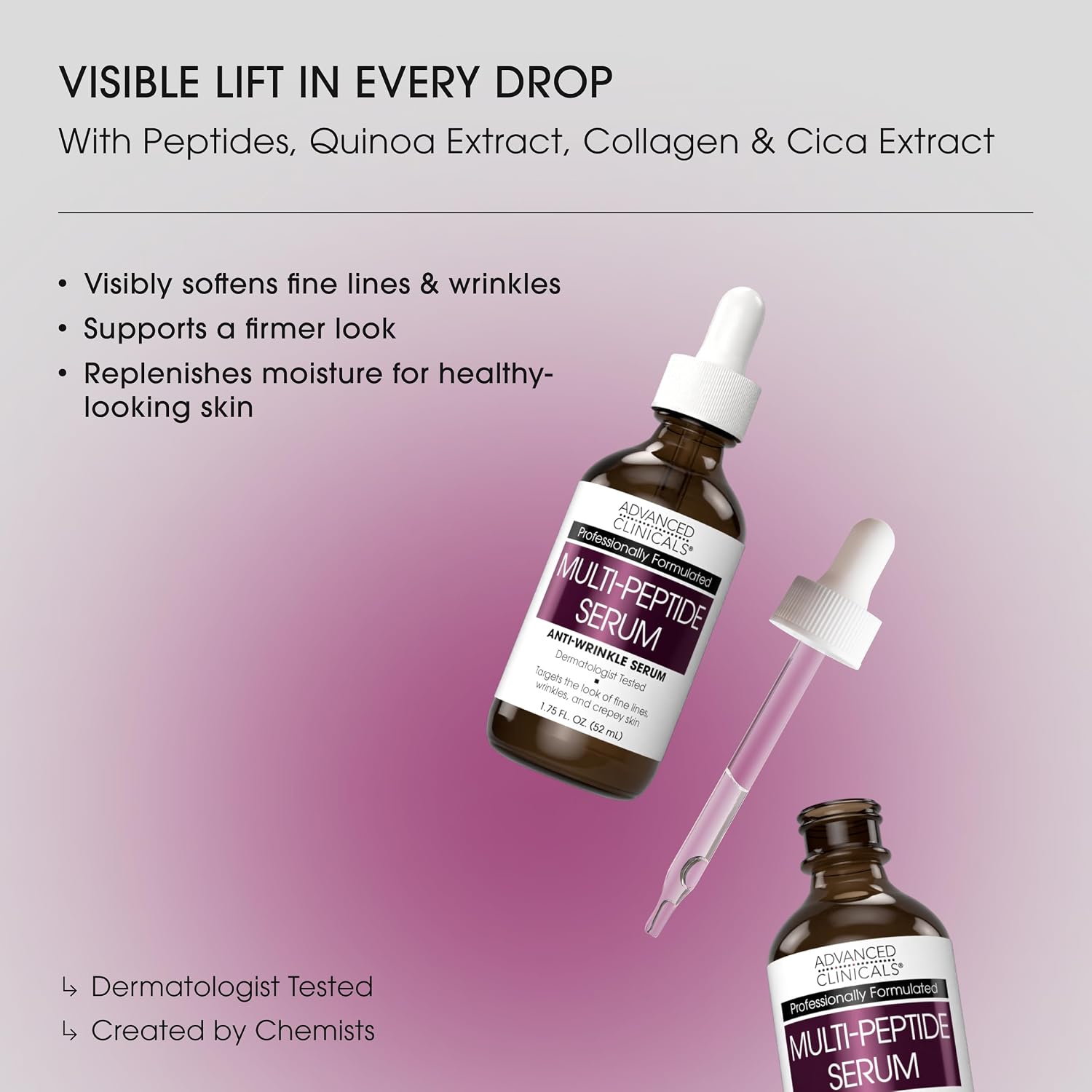 Advanced Clinicals Brightening Vitamin C Serum For Face With Glycolic Acid + Lactic Acid | Vitamin C Eye Serum Face Moisturizer For Improving Look Of Dark Spots & Uneven Complexion, 1.75 Fl Oz