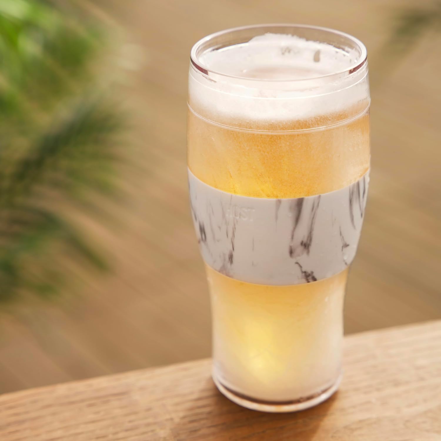 Host FREEZE Beer Glasses, Frozen Beer Mugs, Freezable Pint Glass Set, Insulated Pint Glass to Keep Your Drinks Cold, Double Walled Insulated Glasses