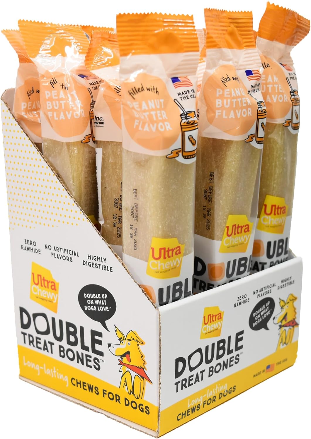 Ultra Chewy Chicken Double Treat Bones, 12 Count