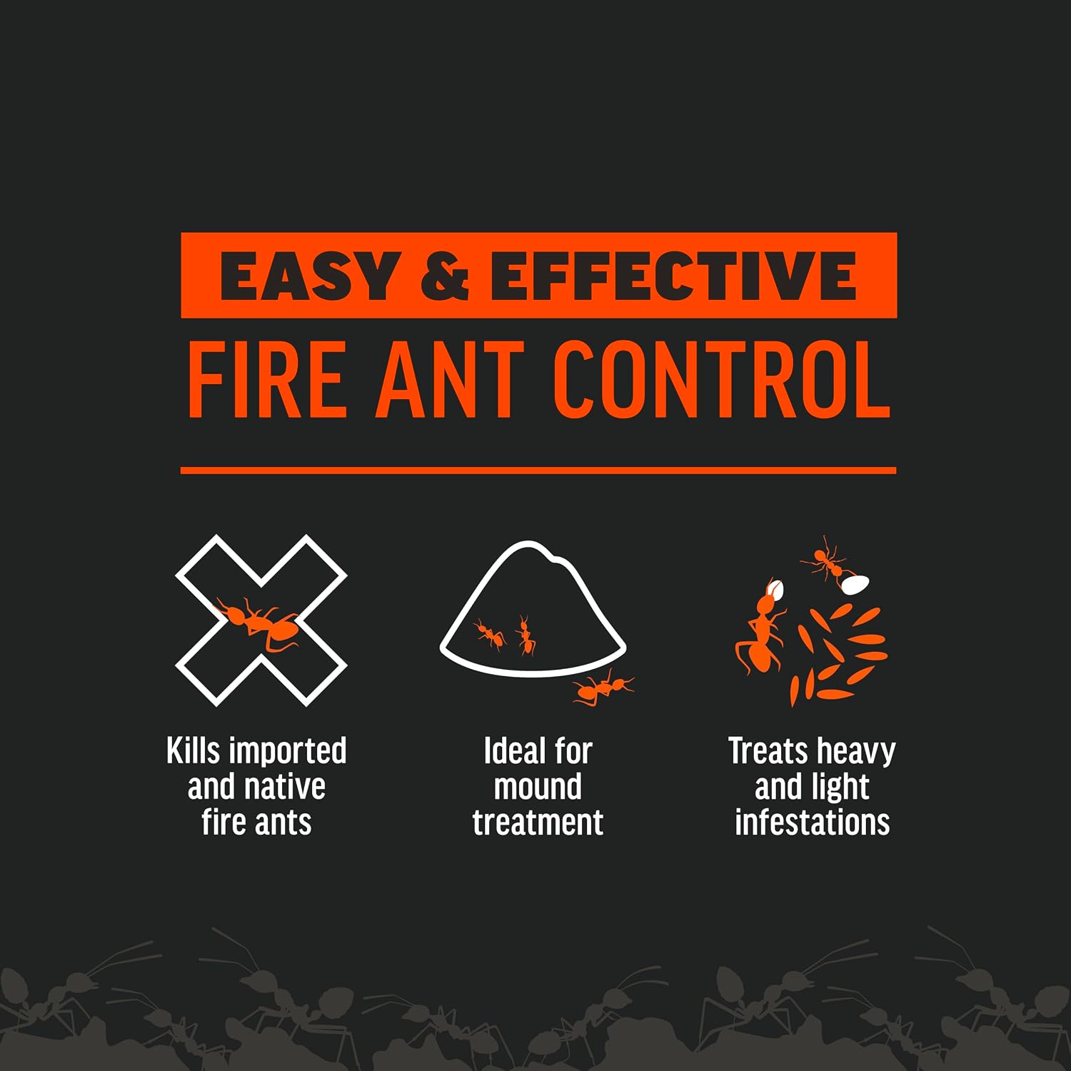 Amdro Fire Ant Killer for Mounds, 1 Lb | Dual-action fire ant killer granules, targets visible and hidden mounds, kills imported and native fire ants