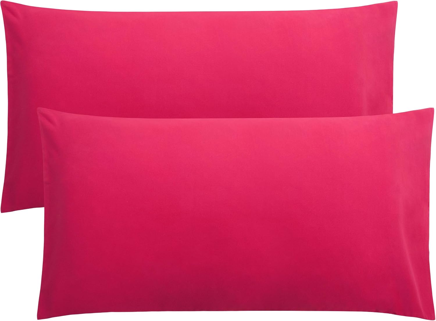 FLXXIE 2-Pack Microfiber Standard Pillow Cases, Envelope Style, White