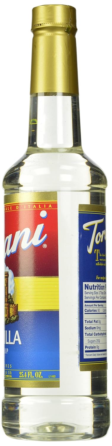 Torani Vanilla Flavored Drink Syrup, 25.4 fl oz, 4 Pack