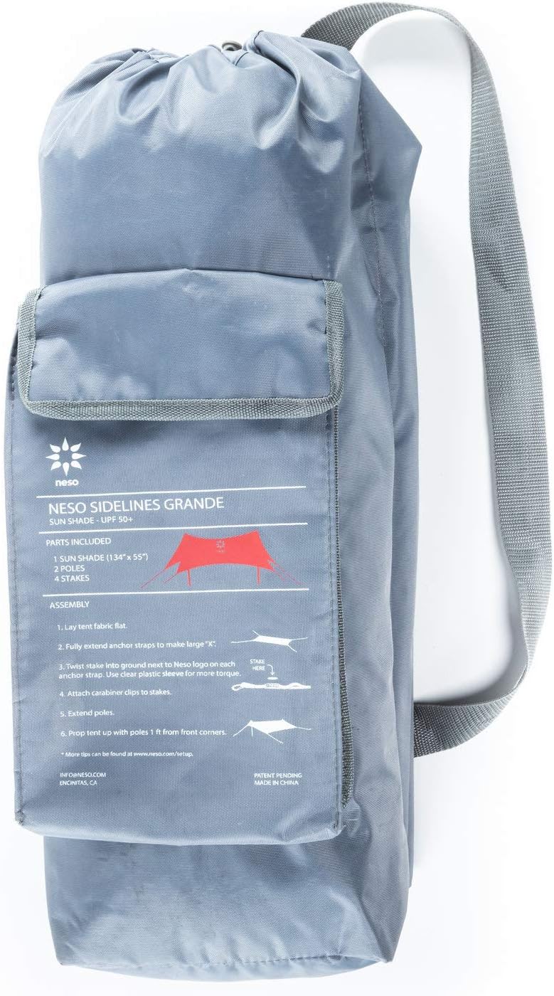 Neso Sidelines Grande Sports Tent - Lightweight and Portable Sun Shelter and Shade Tent for Outdoor Activities - Patented Reinforced Corners - UPF