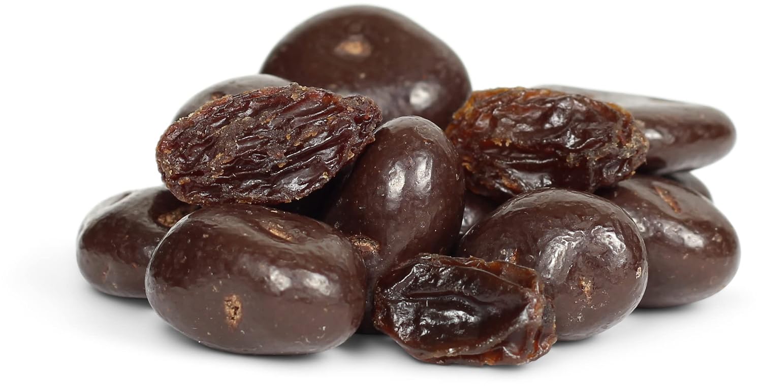 Gourmet Chocolate Covered Raisins by Its Delish, 5 Lbs Bulk Bag | Dark Chocolate with Raisins Healthy Snacking | Dried Raisin Chocolate Candy Snacks | USA Made, Vegan, Kosher Parve