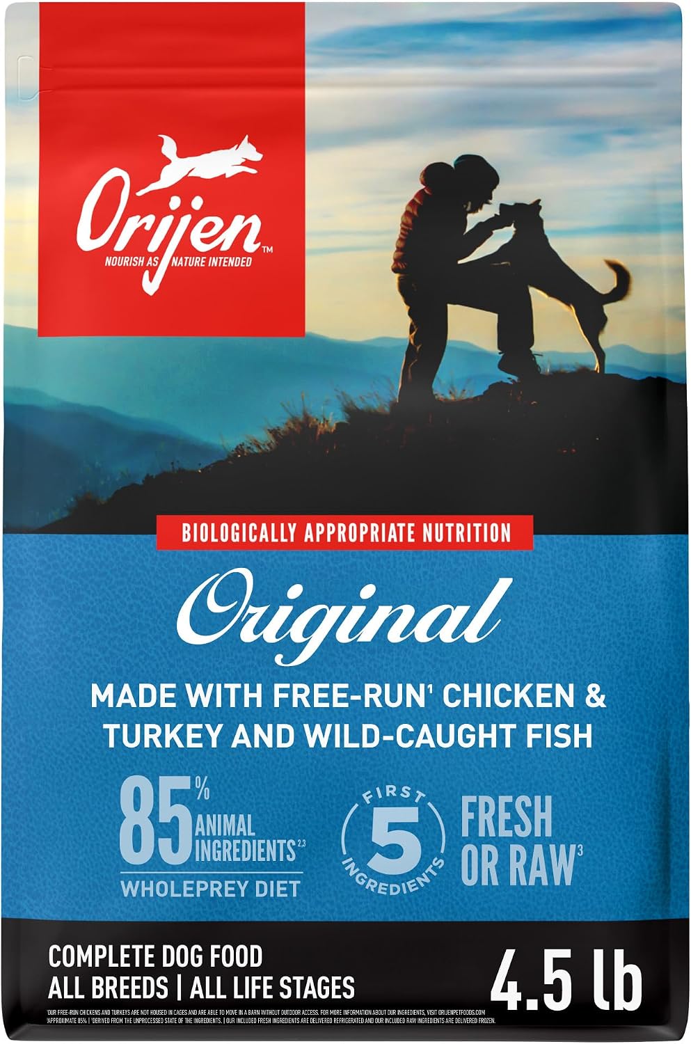 ORIJEN Grain Free WHOLEPREY Dry Dog Food Original Recipe 13lb. Bag | WHOLEPREY Ingredients, Grain Free, Made in the USA, Skin & Coat, Global Quality Ingredients