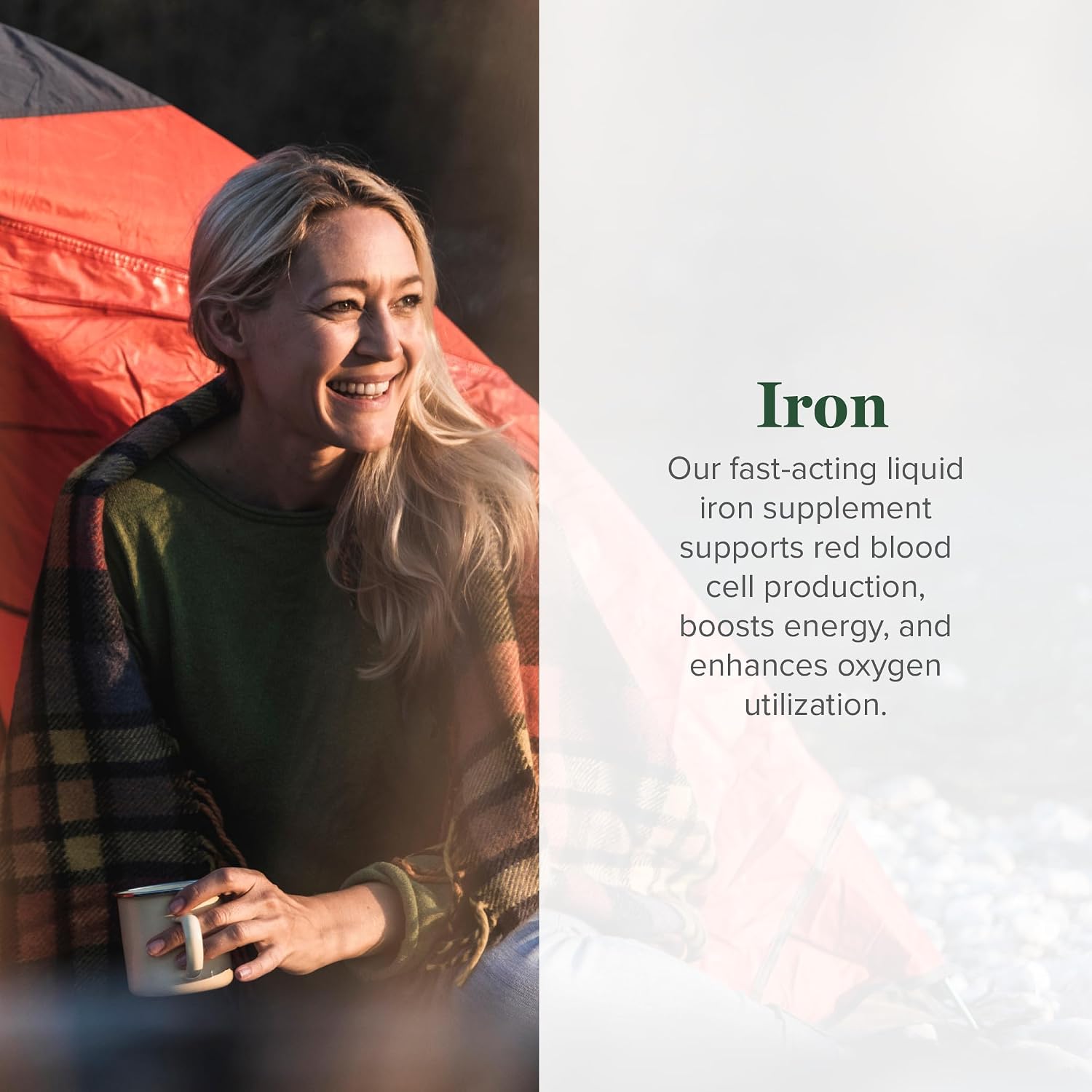 Iron Supplement for Women & Men - Blood Builder Liquid Iron Vitamin (2 Oz) | Global Healing Iron Supplement- Natural Energy to Combat Fatigue