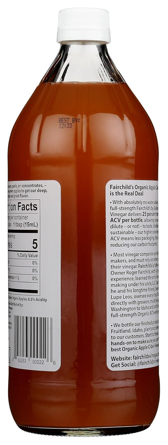 Fairchild's Organic Raw & Unfiltered Apple Cider Vinegar, 32 FZ