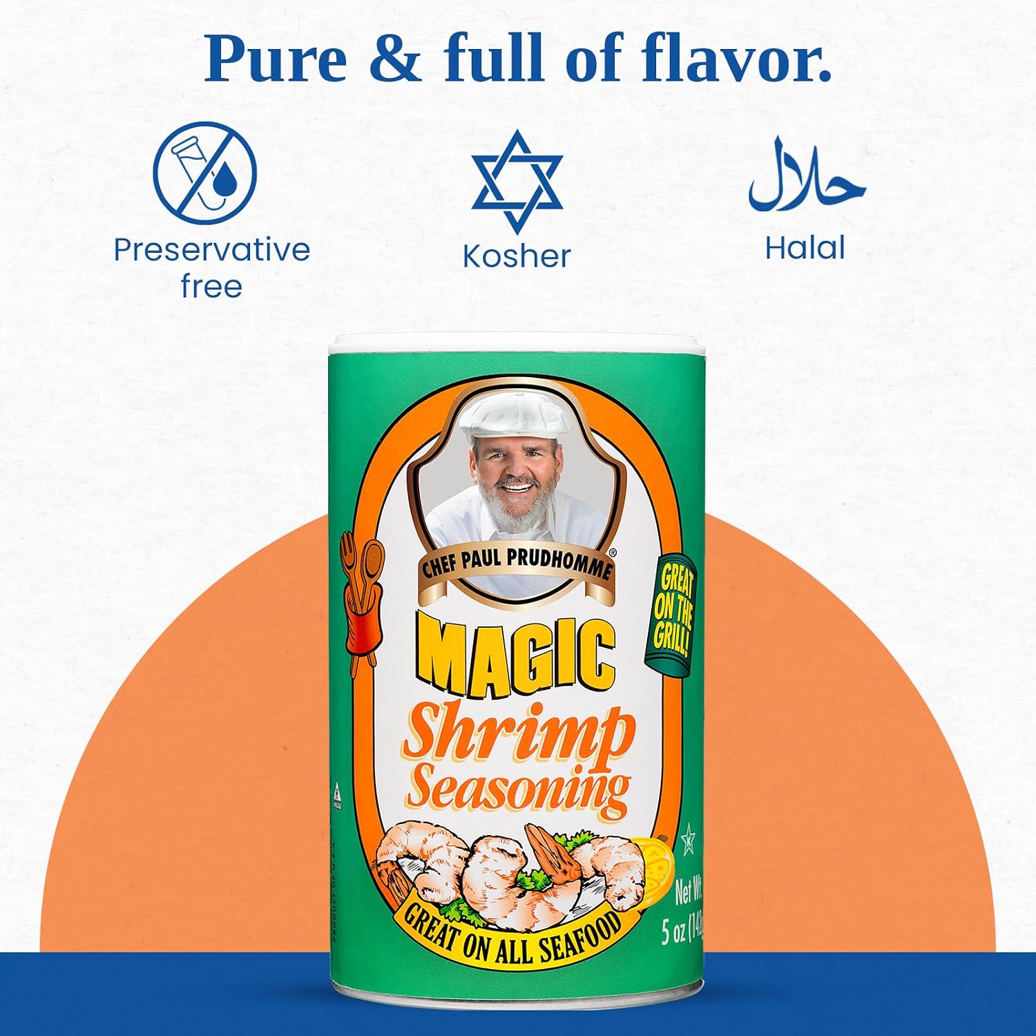 Magic Seasoning Blends Shrimp Magic Seasoning, Bold Flavor for Seafood, Gluten-Free for Recipes, Spice Blend with Garlic & Paprika, 5 oz