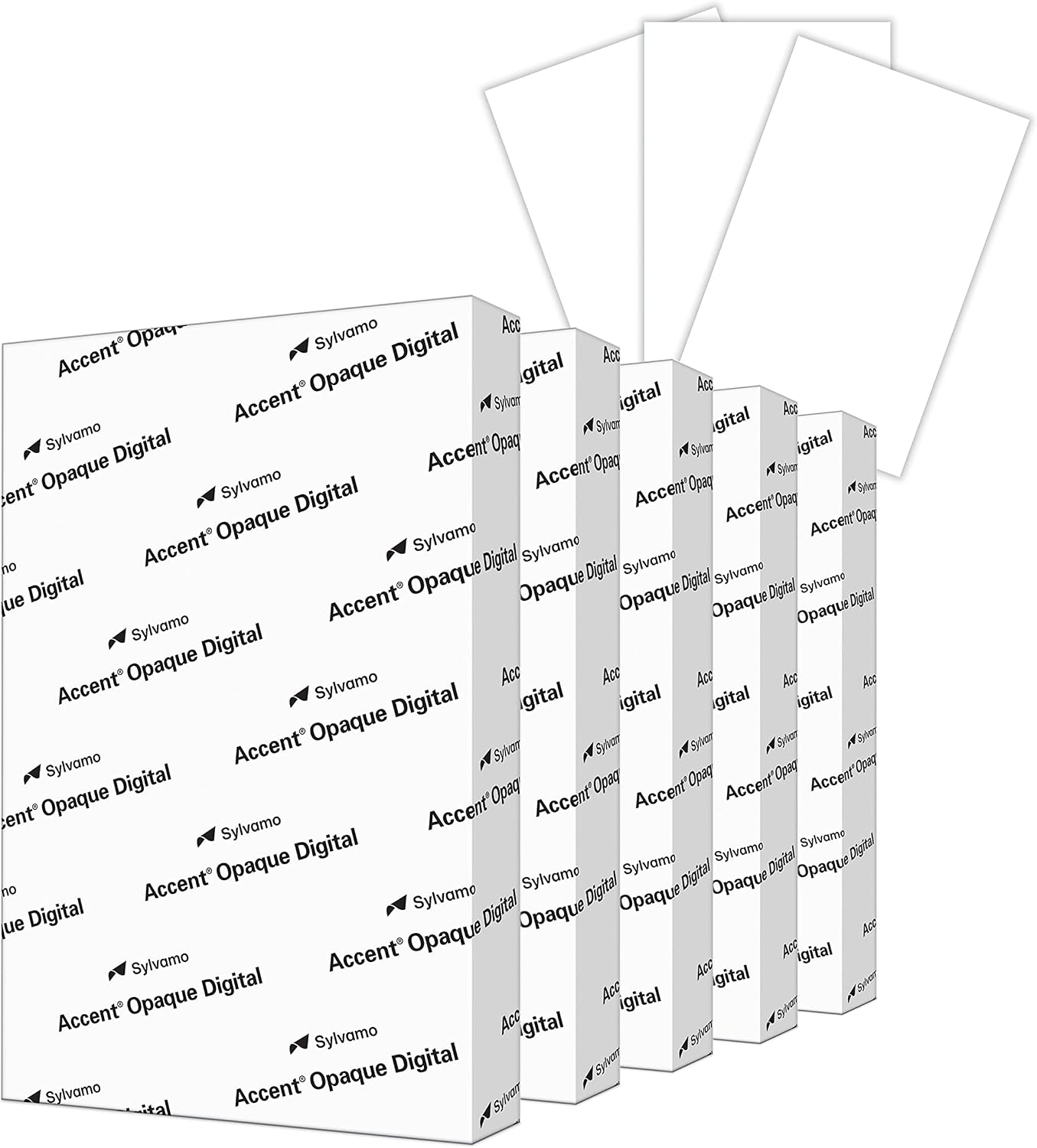 Accent Opaque White Printer Paper, 8.5” x 11” 40lb Bond/100lb Text Copy Paper, 250 Sheets (1 Ream) – Premium Smooth Finish Computer Paper, 97 Bright, 148gsm, Multipurpose White Copy Paper – 188101R