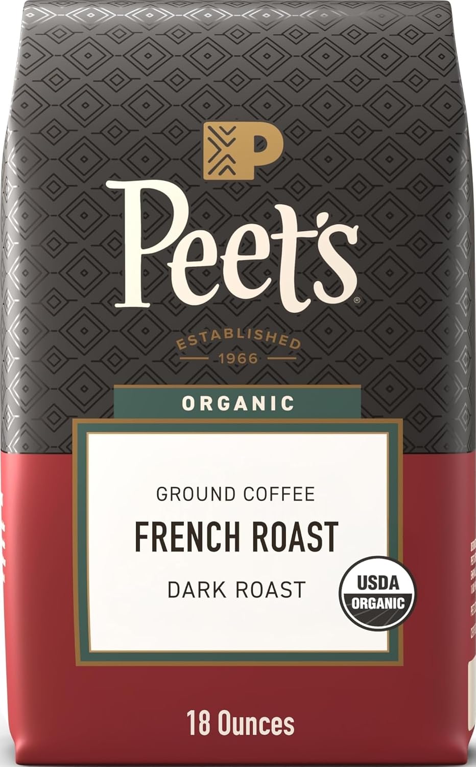 Peet's Coffee, Dark Roast Ground Coffee, 100% Arabica Coffee - Major Dickason's Blend 18 Ounce Bag