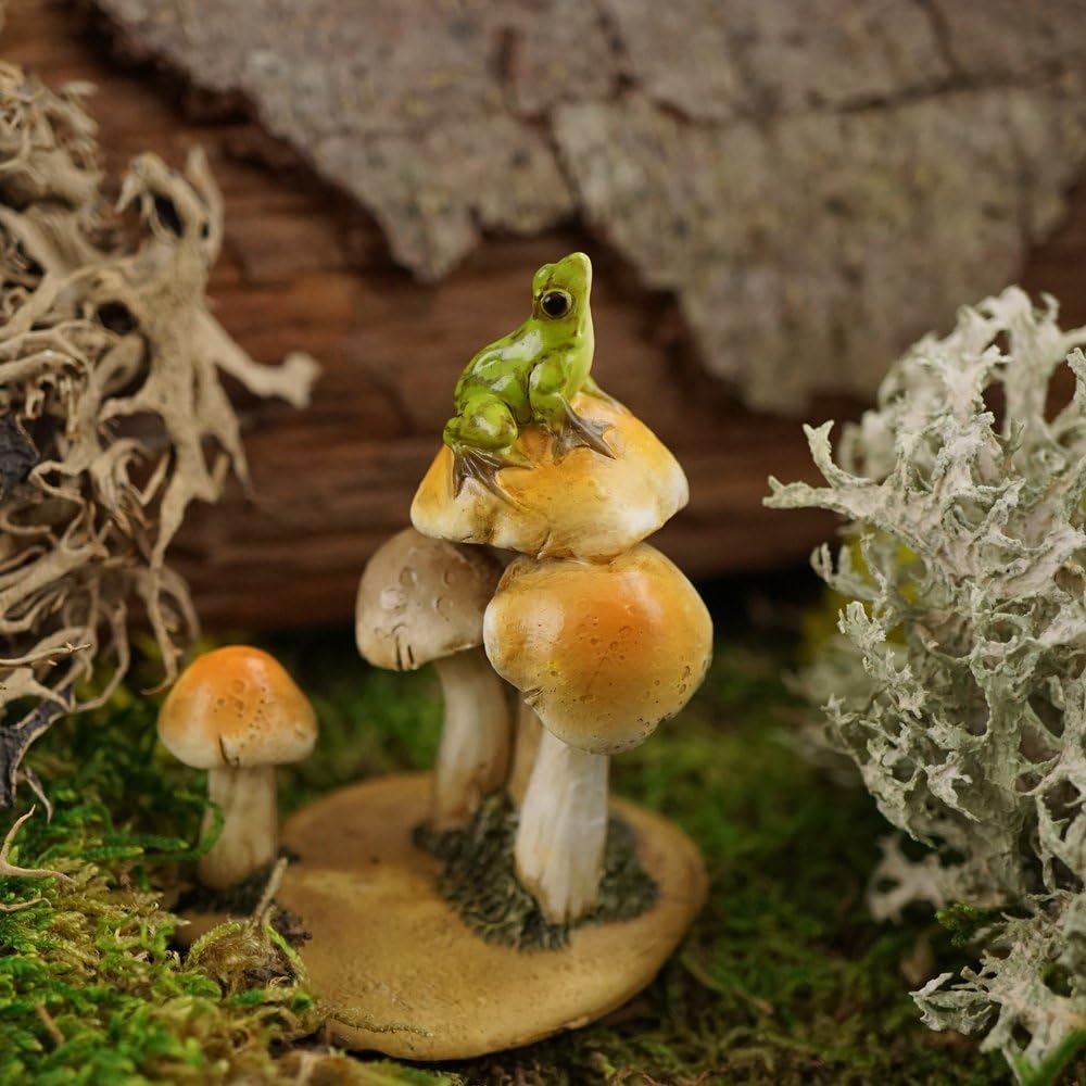 Top Collection Miniature Fairy Garden and Terrarium Statue, Mini Dragon, Green
