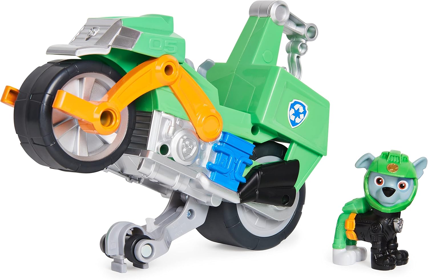 PAW Patrol, Moto Pups Wildcat’s Deluxe Pull Back Motorcycle Vehicle with Wheelie Feature and Toy Figure