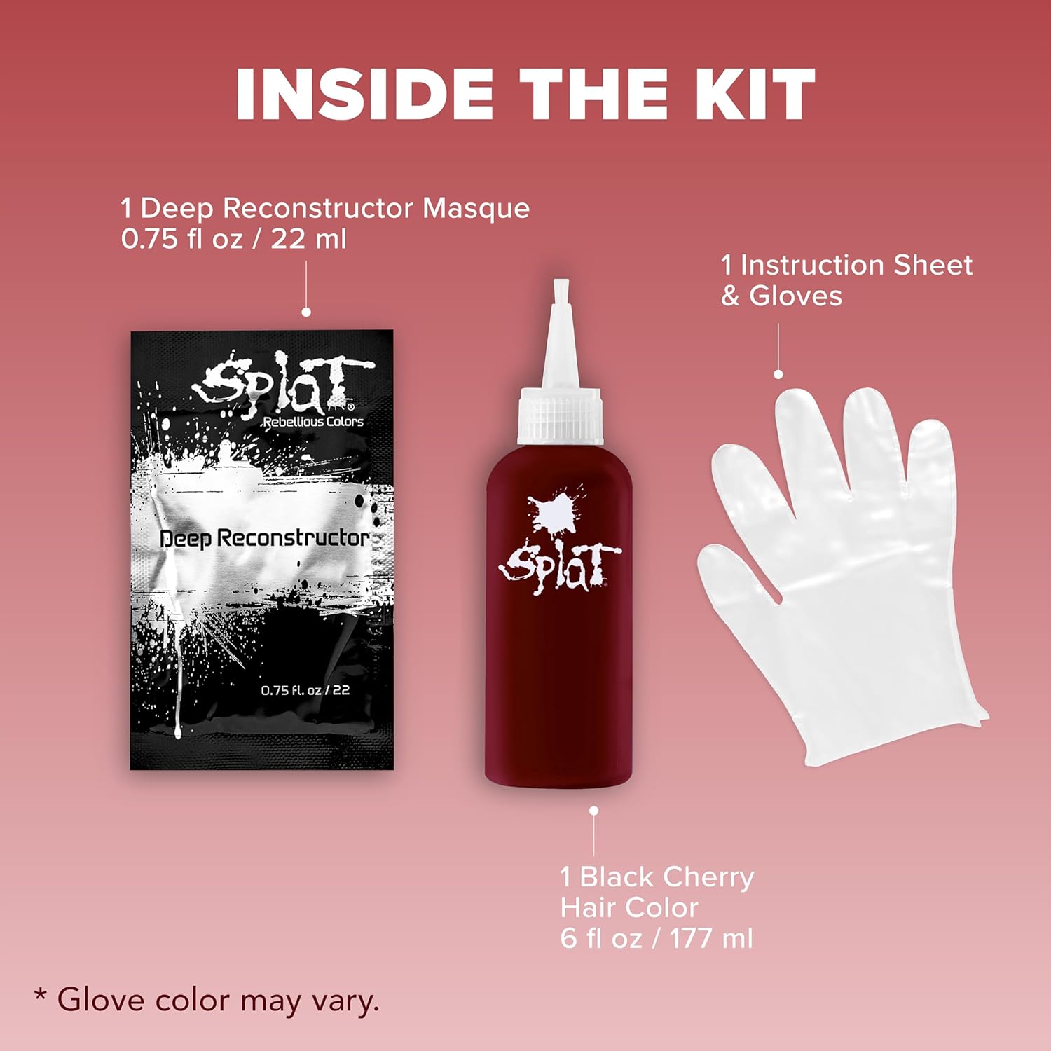 Splat Midnight Magenta Semi Permanent Hair Dye Kit, 1 Application