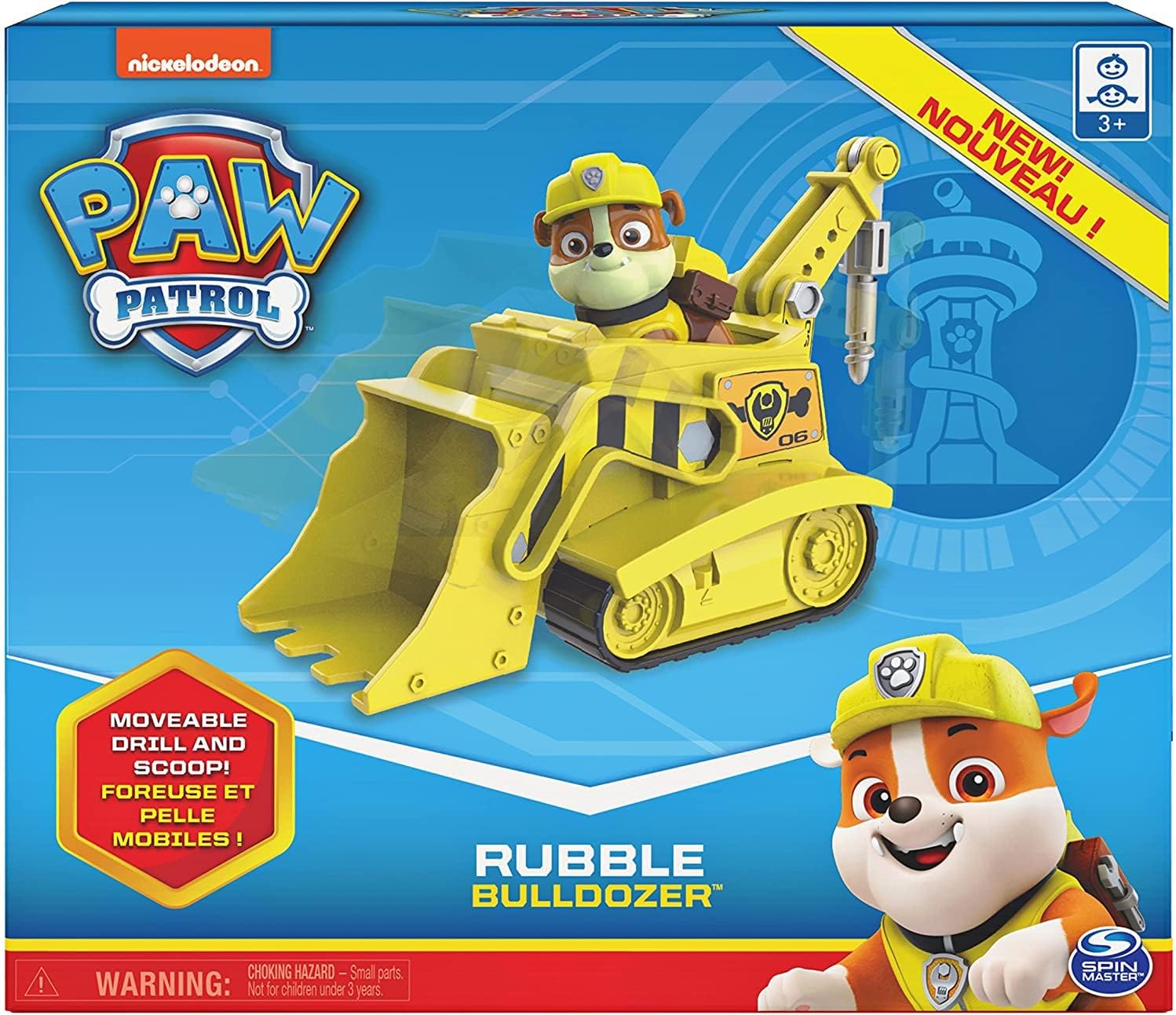 Paw Patrol - Rubble’s Diggin’ Bulldozer - Figure & Vehicle