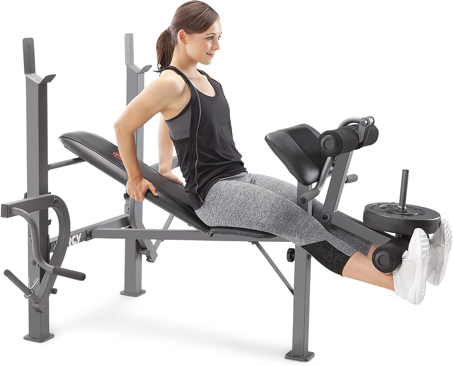 Marcy Standard Weight Bench Incline with Leg Developer and Butterfly Arms, Multifunctional Workout Equipment, Workout Equipment for Home Gym