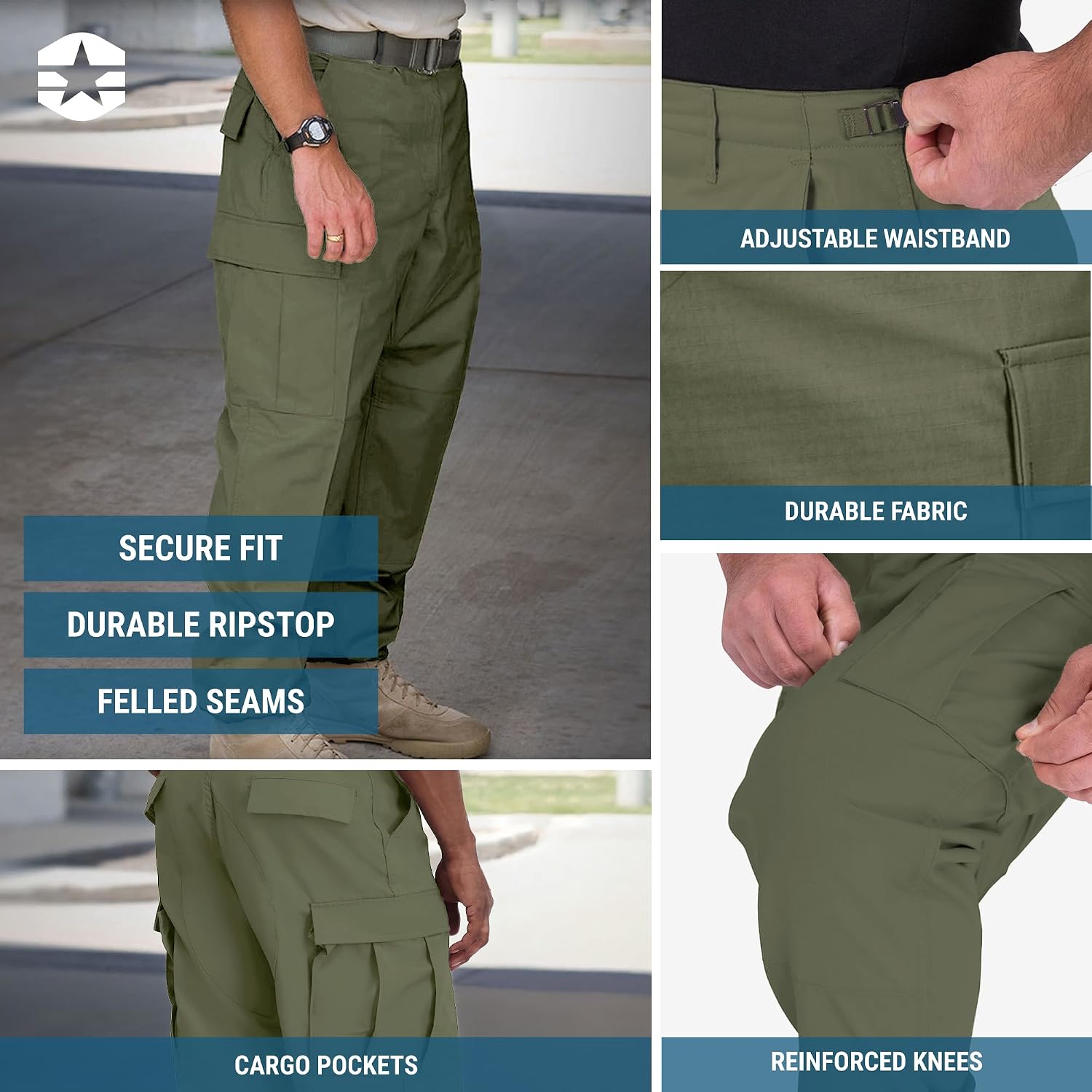 Propper BDU Trouser Button Fly - 100% Cotton Ripstop | Cotton Cargo Pants, Work Pant for Law Enforcement, First Responders