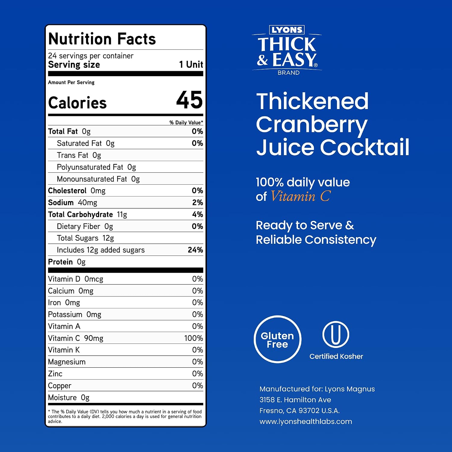 Thick & Easy Thickened Orange Juice, IDDSI Level 3 Ready-to-Drink Thickened Beverage for Swallowing Support, Moderately Thick Honey Consistency, 4 fl oz Cups - 24 Pack | IDDSI Level 3, Ready-to-Drink, Beverage for Swallowing Support, Moderately Thick Hon…