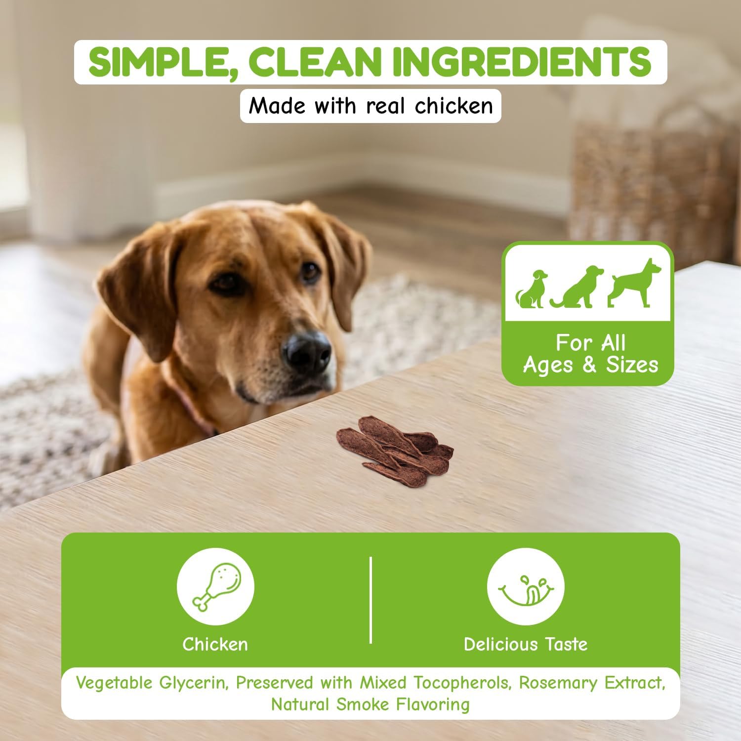 Loving Pets Natural Value Beef Sticks - Soft Jerky Dog Treats for Large & Small Breeds - Healthy Gluten, Wheat, Soy & Grain Free Pet Treats for Dogs