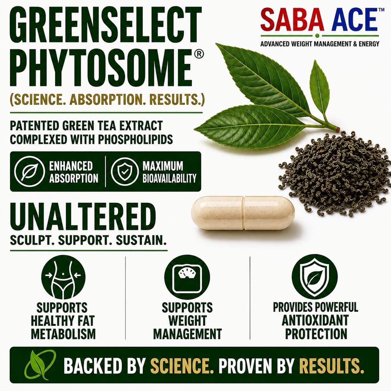Appetite Control, Energy & Metabolism Support Supplement with Green Tea, TeaCrine®, Dynamine®
