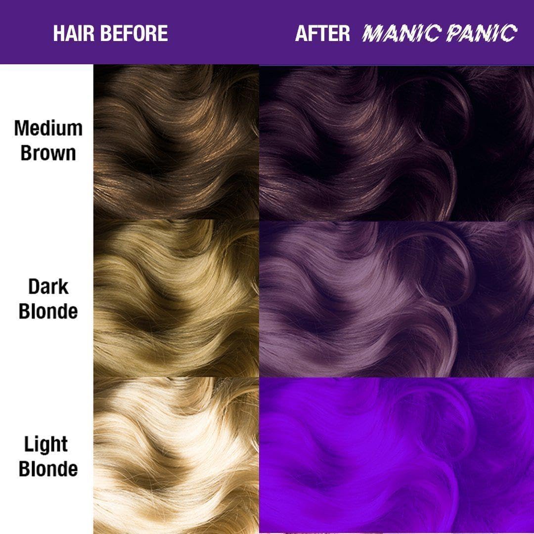 MANIC PANIC Cotton Candy Pink Hair Color - Amplified - Semi Permanent Hair Dye - Bright Pink Cool Toned Color - Glows in Blacklight - Vegan, PPD & Ammonia-Free - For Coloring Hair on Women & Men