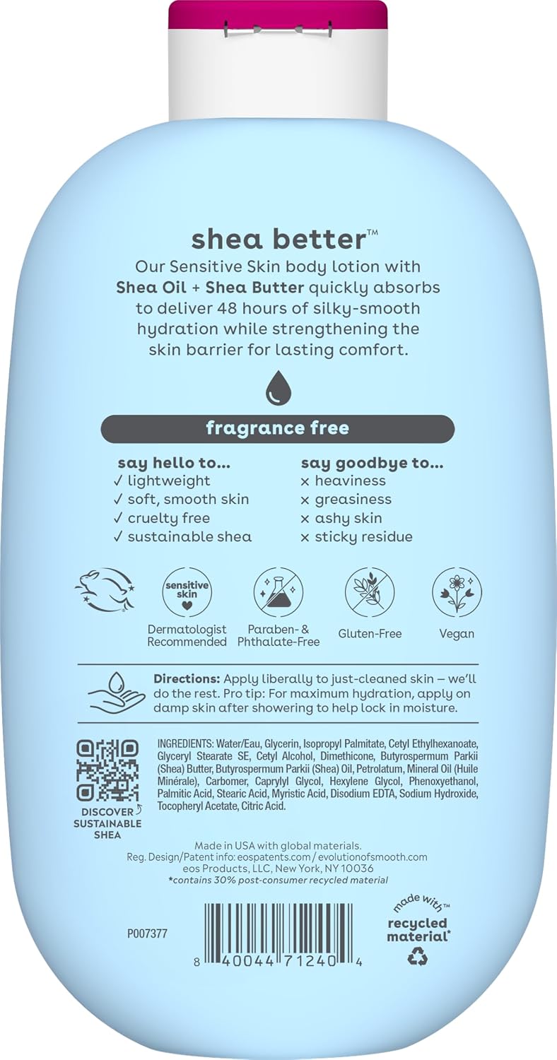 eos Shea Better 24H Moisture Body Lotion- Pomegranate Raspberry, 16 fl oz