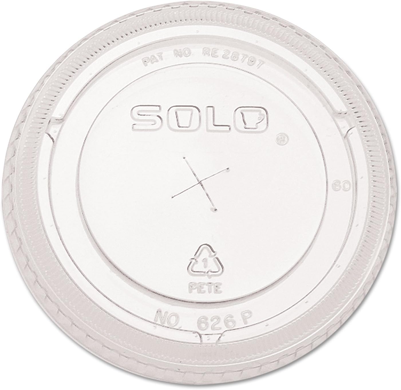 SOLO Cup Company - Ultra Clear Flat Cold Cup Lids f/16-24 oz Cups, PET, 100/Pack