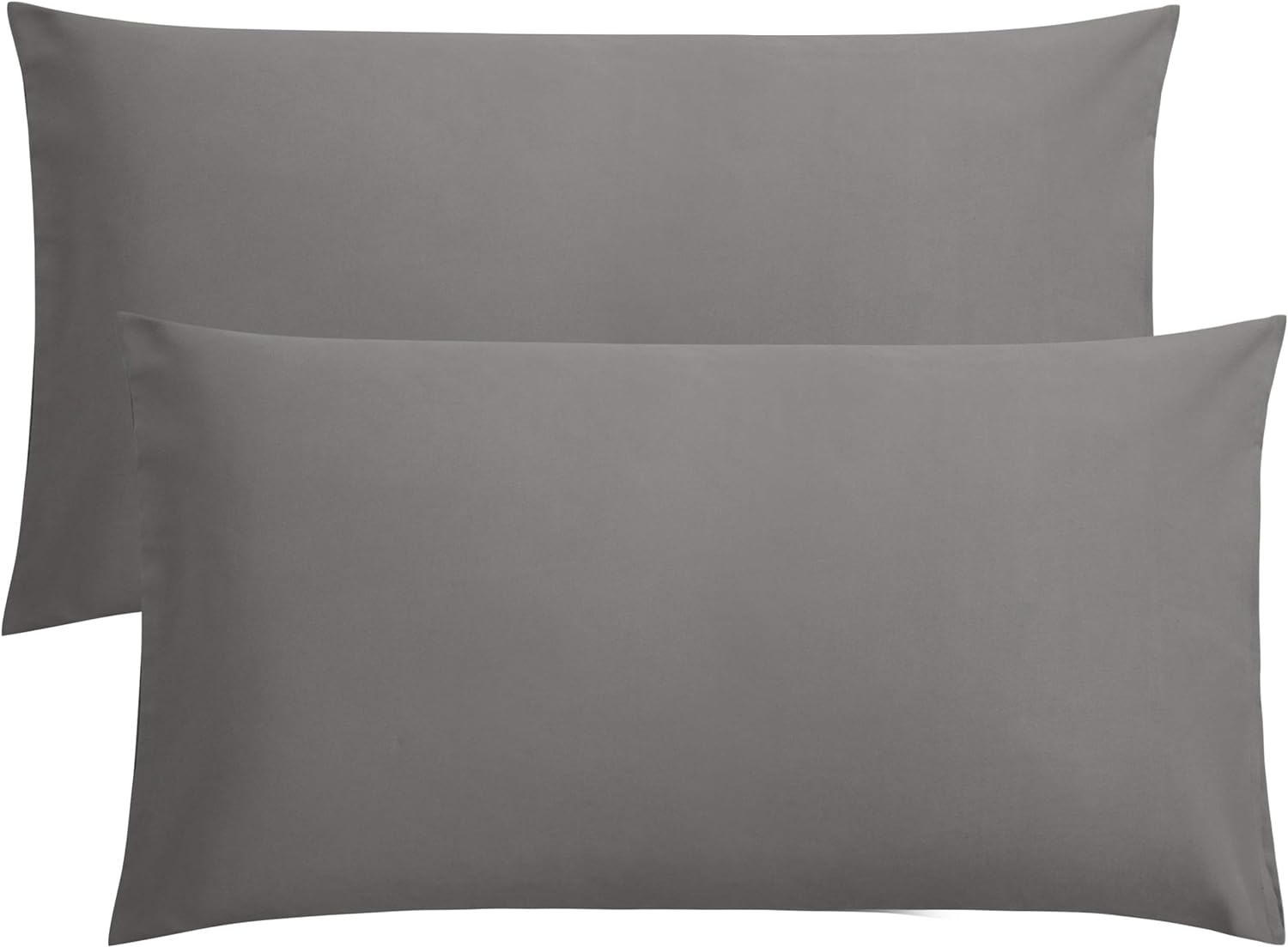 FLXXIE 2-Pack Microfiber Standard Pillow Cases, Envelope Style, White