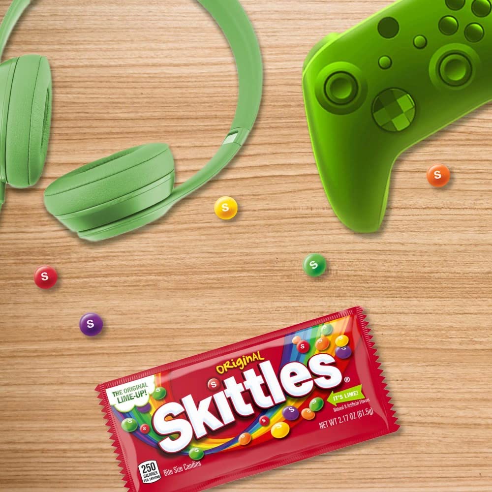 SKITTLES Wild Berry Chewy Candy, Full Size, Bulk Box, 36 Pack, 2.17 oz | Chewy wild berry fruity candy full size packs individually wrapped for movie nights, party favors, snacks, road trip, bulk