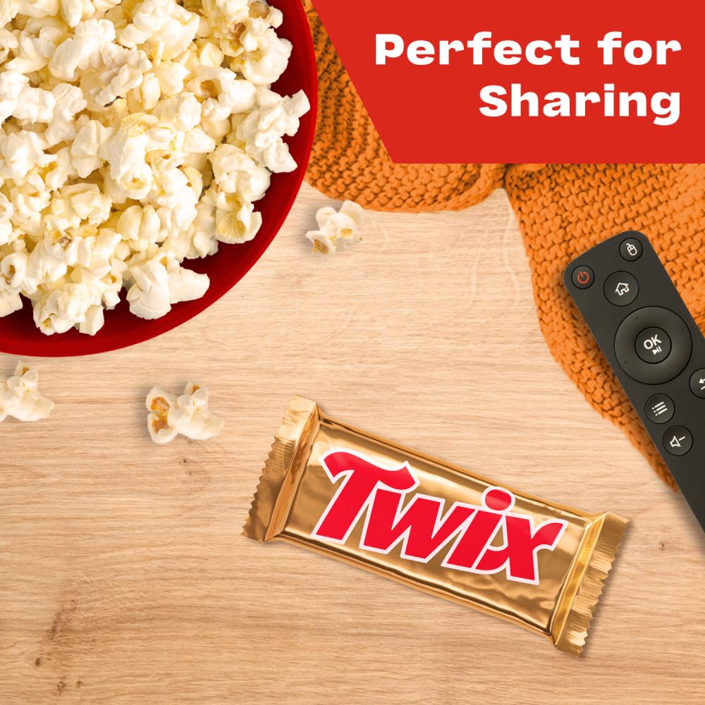 TWIX Full Size Milk Chocolate Caramel Cookie Candy Bars, Bulk, 36 ct | Crunchy cookie and chewy caramel in full size bars individually wrapped, for party favors, sharing, movie nights, gift box