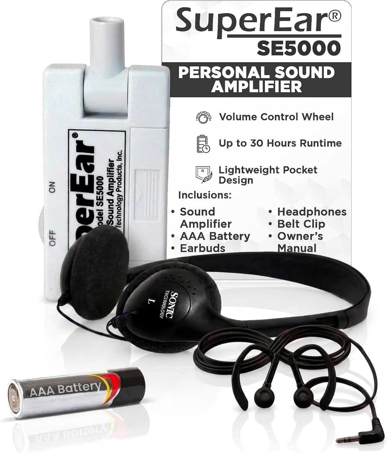 SuperEar SE5000 - Hearing Amplifier, Personal Headphones, Audio Accessories