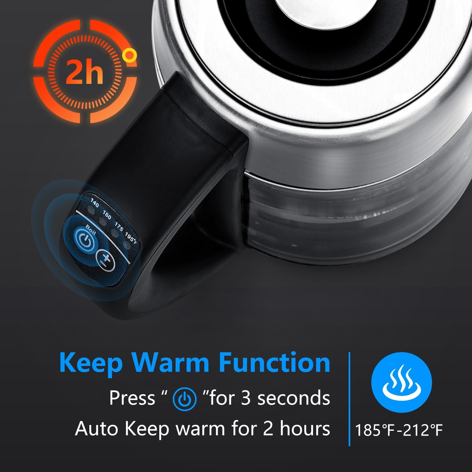 Aigostar Electric Kettle with Temperature Control and Tea Infuser