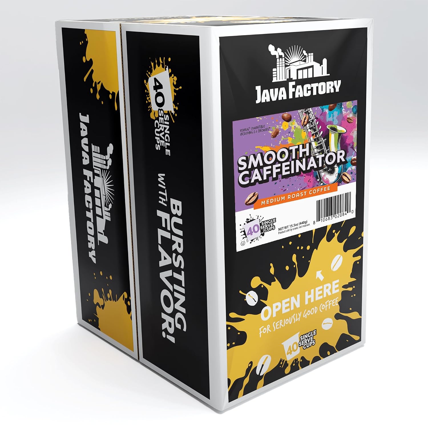 Java Factory Coffee Pods Compatible with K Cup Brewers Including 2.0, Assorted Variety Pack, 80 Count