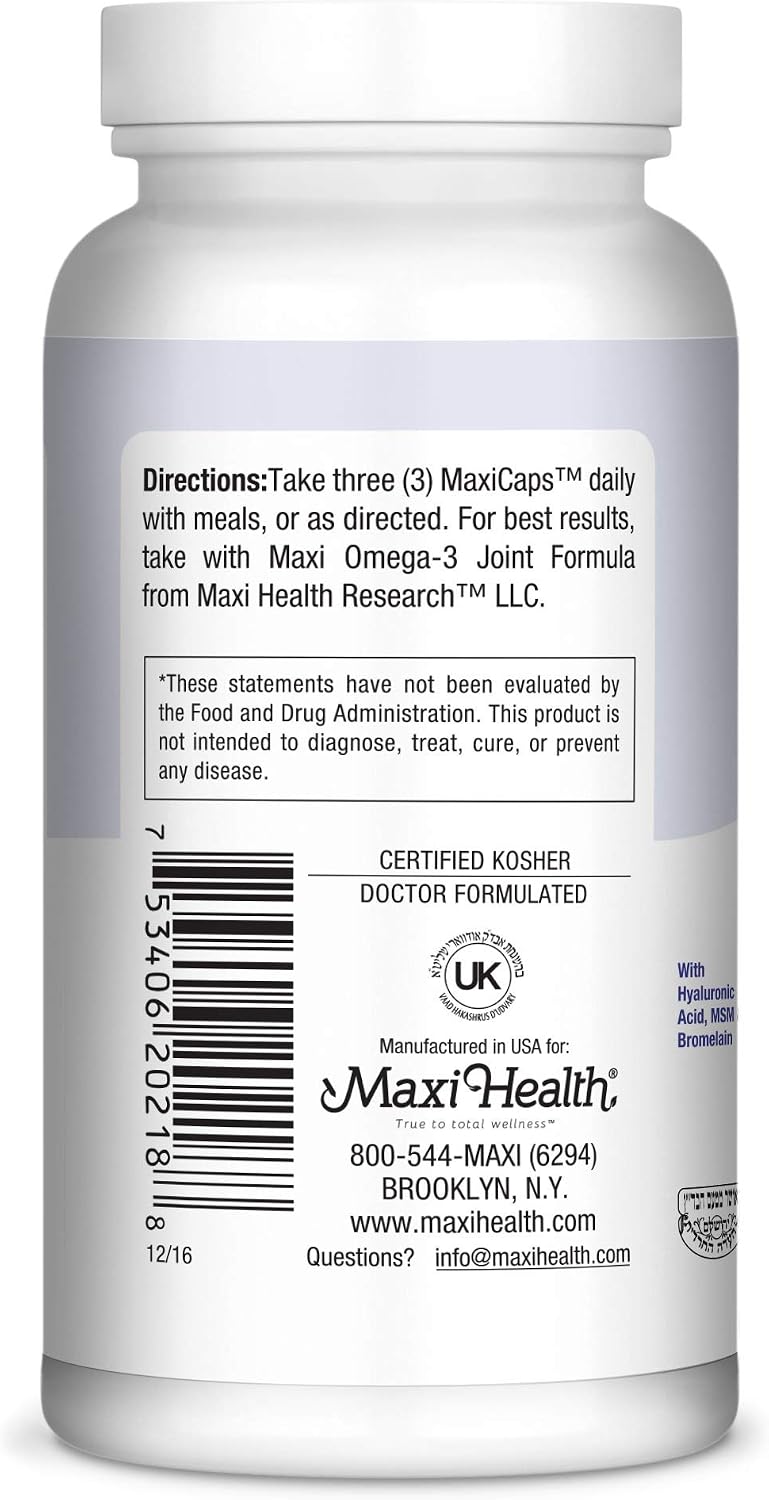 Glucosamine MSM and Hyaluronic Acid with Bromelain Supplement – Joint Support Supplement for Women and Men with Enzymes and Hyaluronic Acid –