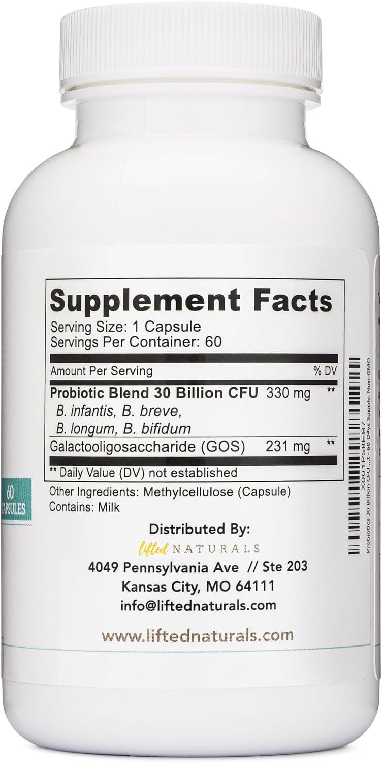 Probiotics 30 Billion CFU - Bifidus Mood Support Supplement w/prebiotics & probiotics for Women and Men - Mood & Digestion Support- Histamine Free