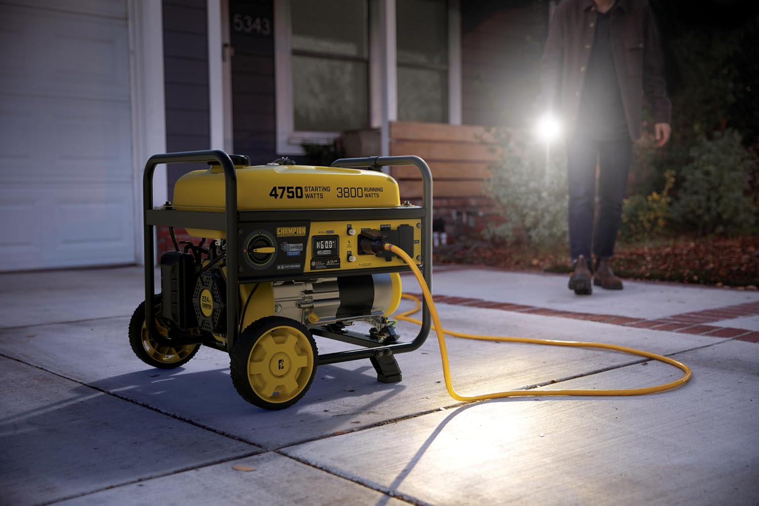 Champion Power Equipment 4750-Watt RV Ready Portable Generator with Free 3-Year Warranty, CARB Compliant