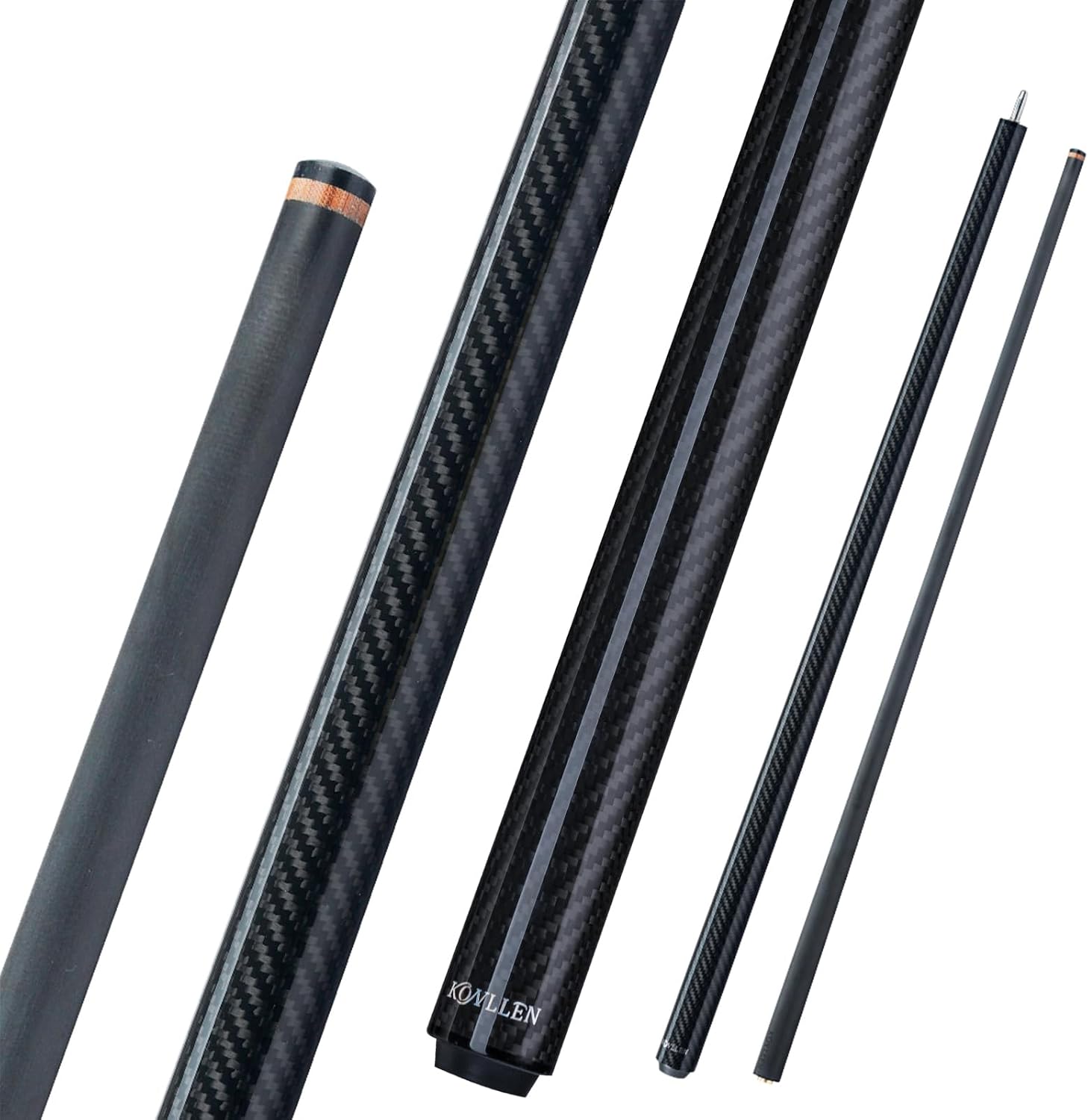 KONLLEN Carbon Fiber Break Cue, 58-Inch Pool Stick, 13mm Tip | Carbon shaft, 2-piece design, firm tip setup, built for dedicated break shots